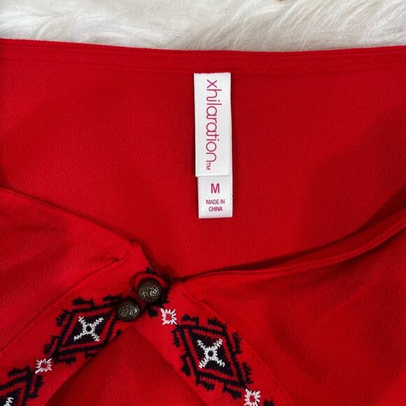 NEW Xhilaration Boho Love Liberty Embroidered Drop Waist Flutter Floral Sundress - Picture 11 of 16